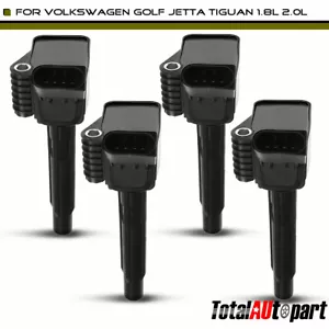 4Pcs Ignition Coil for VW Golf Passat Jetta Tiguan Audi A3 Quattro TT Quattro - Picture 1 of 8