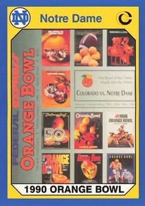 1990 Orange Bowl #56 1990 Collegiate Collection Notre Dame - Picture 1 of 2