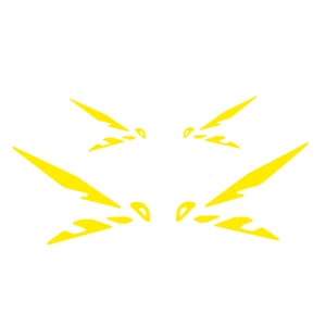 Calcomanías piramidales | Amarillo | Juego de 4 con logotipo de Hornet Honda CB750 - Imagen 1 de 3