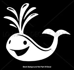 Happy Whale Sea Life Cute Charming Unique Creative Design Die Cut Vinyl Decal - Picture 1 of 20