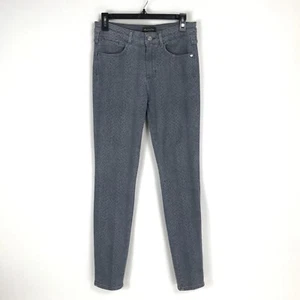 Massimo Dutti Mid Rise Skinny Jeans Women's Size 6 Gray Snakeskin Print Stretch - Picture 1 of 11