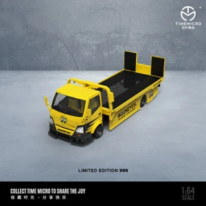 TimeMicro 1:64 H300 Flatbed Transport Trailer Alloy Model Car Mooneyes Coating - Bild 1 von 9