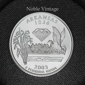 2003 S Silver Proof Arkansas State Quarter - From Proof set - 90% Silver - Picture 1 of 2
