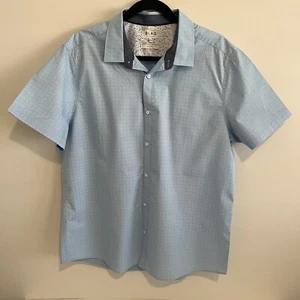 BLAQ Melbourne Men’s Blue Patterned Shirt Relaxed Fit Size XXL 100% Cotton - Picture 1 of 5