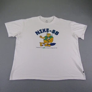 Nike Shirt Mens 2XL XXL White Loose Fit SB Skateboarding Sportguy Skater Loose - Picture 1 of 11