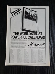 "CARTEL PUBLICITARIO CALENDARIO MARSHALL AÑOS 80 ARTE 8.5X11.7" - Imagen 1 de 1