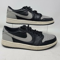 2015 Nike Air Jordan 1 Retro Low OG Shadow Grey Black 705329-003 SIZE 10.5