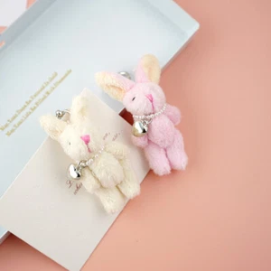 Cute Rabbit Dolls Keychain Bunny Heart Key Chain Korean INS Punk Bag Decoration - Picture 1 of 9