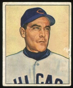 1950 Bowman #195 Phil Cavarretta Chicago Cubs - No Copyright - Picture 1 of 2