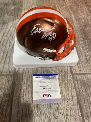 EARNEST BYNER SIGNED CLEVELAND BROWNS FLASH MINI HELMET PSA/DNA COA AUTOGRAPHED - Image 1 of 4