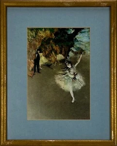 Bailarín de ballet impresionista Edgar Degas La estrella (L'Étoile) estampado enmarcado (1878) - Imagen 1 de 10
