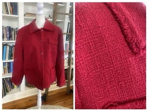 JM Collection Blazer Womens Size 18 Red Tweed Jacket Office Casual Old Money - Picture 1 of 11
