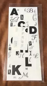 π₯ Creative Memories Stickers BLACK & WHITE DECORATIVE ABC - Picture 1 of 2