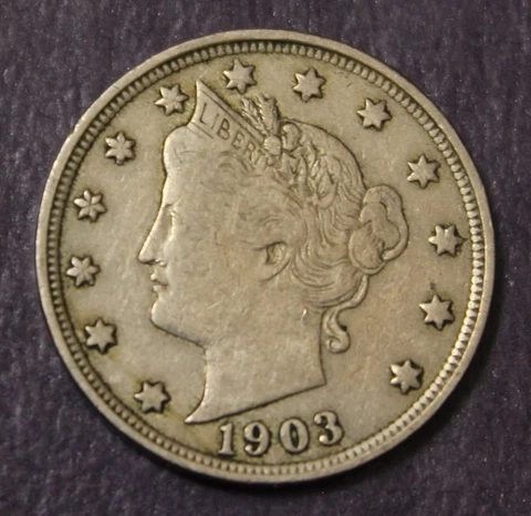 1903 Liberty Nickel Choice VF.......................Lot 8593 Cover