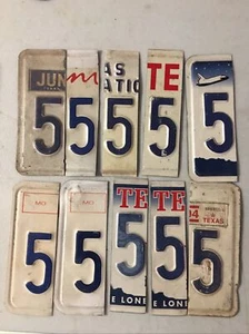 KENNZEICHEN BUCHSTABEN & ZAHLEN MENGE 10 ZEICHEN #5 KOSTENLOSER VERSAND - Bild 1 von 5