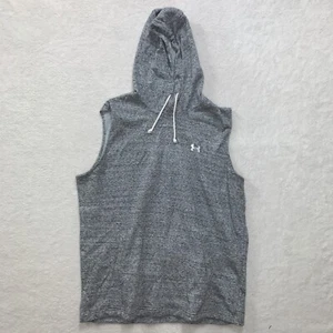 Under armour hoodie mens XL sleeveless tanktop hoodie sweater gym workout grey - Picture 1 of 5