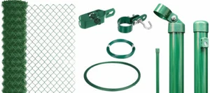 Alberts Maschendrahtzaun Set, Grün, Anthrazit, Komplettset, Gartenzaun, Zaun - Bild 1 von 24