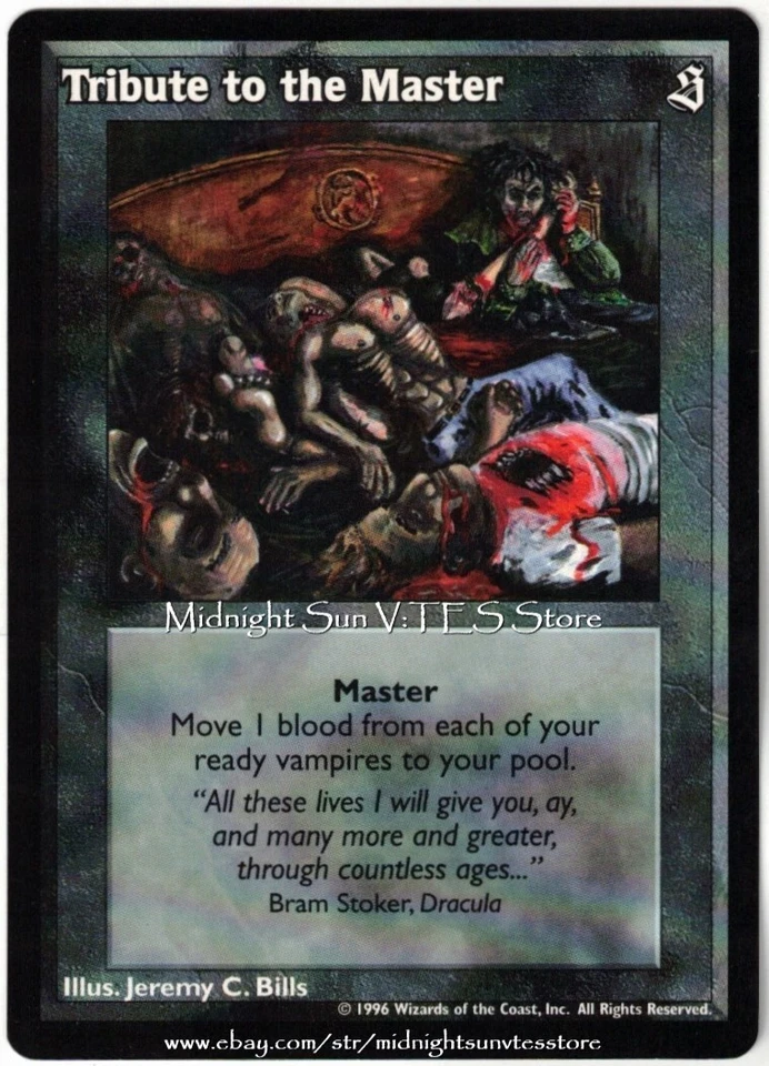 Tribute to the Master The Sabbat V:TES VTES Vampire CCG - Image 1 of 1