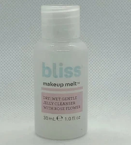 Bliss Makeup Melt- Dry/Wet Gentle Jelly Cleanser w/ Rose Flower. Travel Sz 1.0oz - Picture 1 of 4