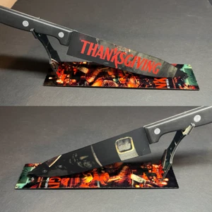 Cuchillo de cocina con soporte para película de terror de Acción de Gracias 2023 - Imagen 1 de 7
