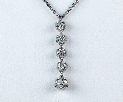 $4,450 Roberto Coin Cento 18K 白金圆形钻石吊坠项链 — 第 1/4 张图片