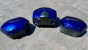 yamaha fjr 1300 panniers and topbox, blue, factory made in excellent condition
