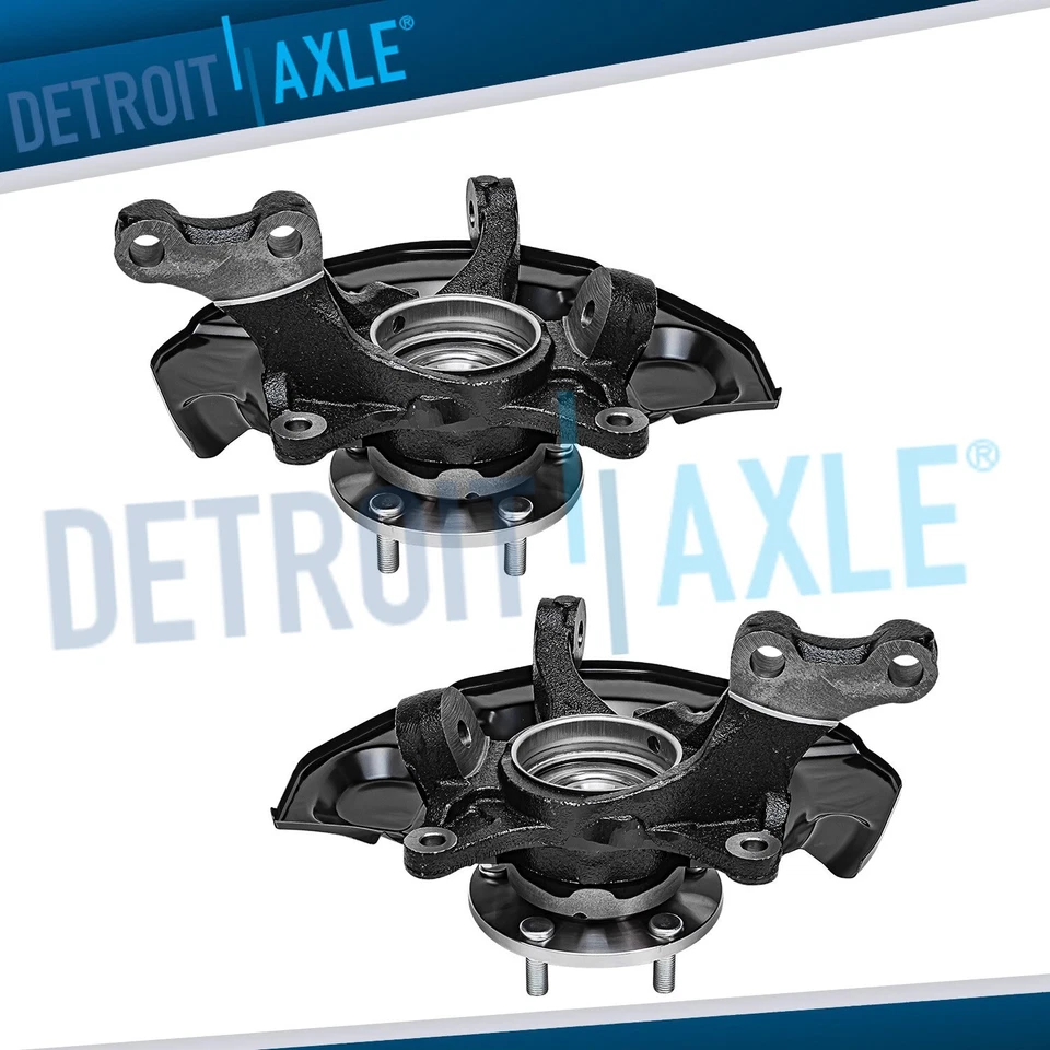 FWD Front Steering Knuckles +Wheel Hub Bearings for 2004 2005-2010 Toyota Sienna - Image 1 of 4