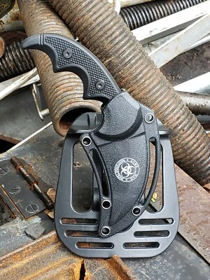 Concealed Carry Hawkbill Karambit Boot Fixed Blade Serrated Knife Holster Sheath - Image 1 of 4