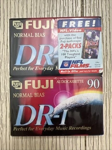 NEW 2-PACK FUJI DR-I 90-min Normal Bias Blank Audio Cassette Tapes Hype Sticker - Picture 1 of 3