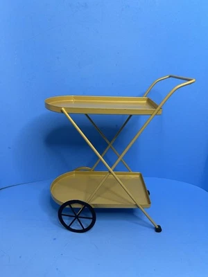 Mini Coffee Bar Bakery Cart Target Bullseye Gold Metal 2 Tier Home Kitchen Decor - Image 1 of 4