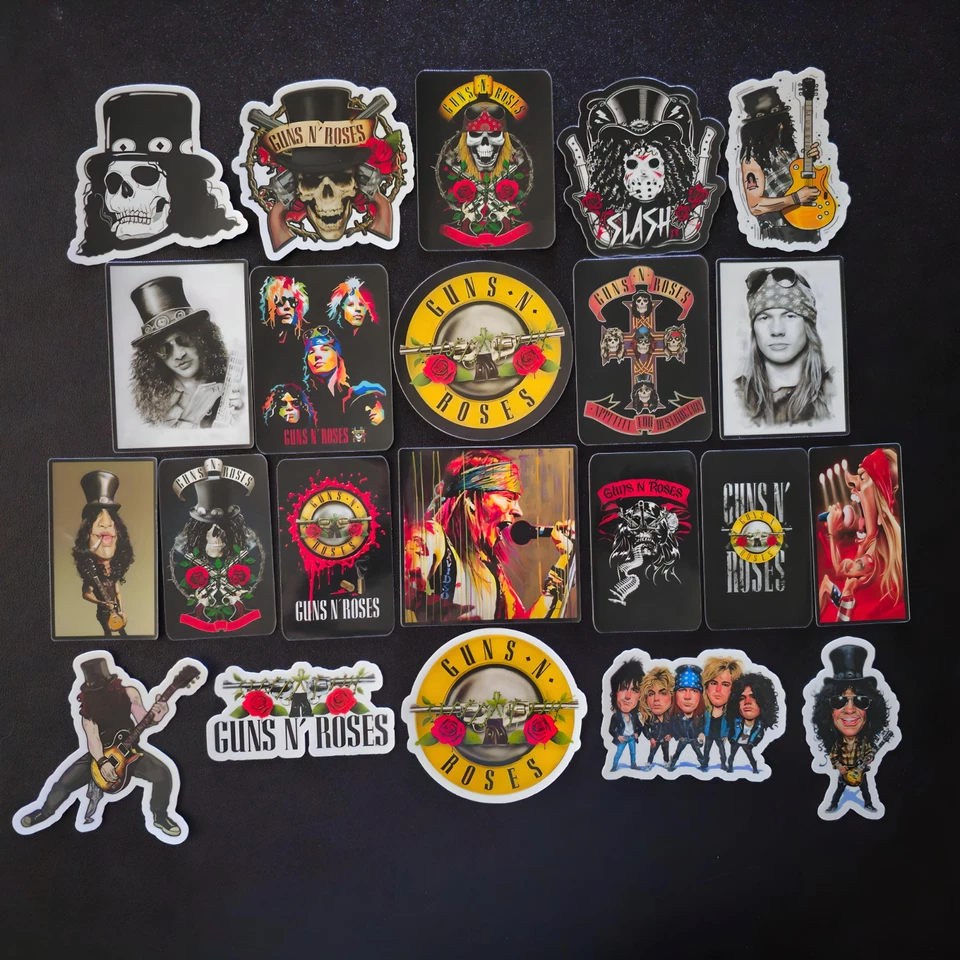 Guns N' Roses Slash Axl Rose Rock And Roll GNR Rock Music Vinyl Stickers 80's  - Image 1 of 1