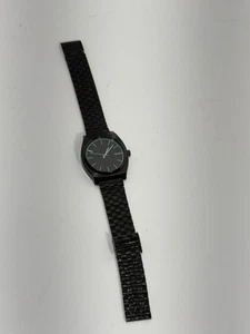 NIXON Time Teller Men's Analog Wrist Watch Minimal All Black & Blue Need Battery - Picture 1 of 8