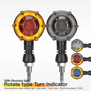 Retro Style Motorcycle Turn Signal Light with Sequential Rotating Effect - Picture 1 of 19