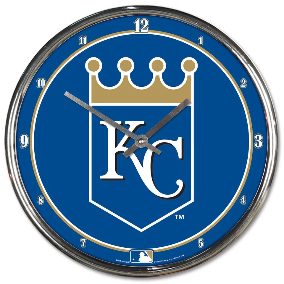Kansas City Royals Round Chrome Wall Clock - Image 1 of 1