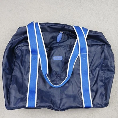 Bolso Plegable Paravel Azul Lona Blanco Mango Gimnasio Llevar Paquete de Viaje Novo Nordisk Foto 1 de 4