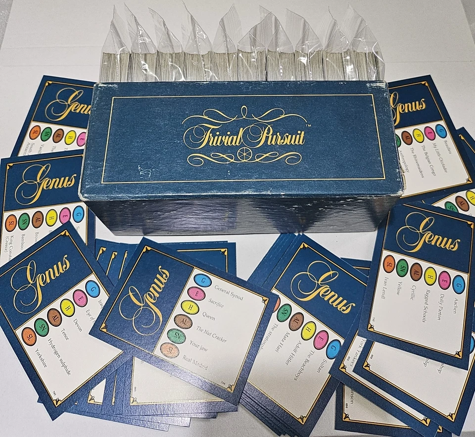 Trivial Pursuit Genus  1987 Question Cards-Quiz-Party etc X  200 value pack - Image 1 of 1