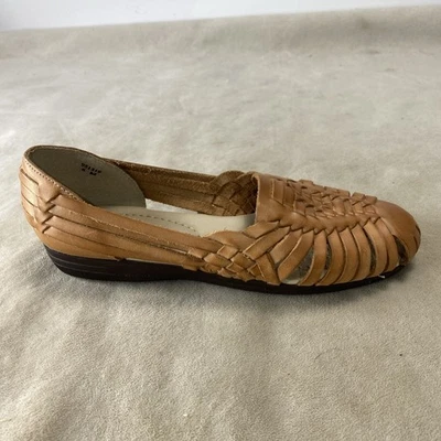 Softspots 6M Tan Womens Trinidad Huarache Leather Sandals Pillowtop Comfort - Image 1 of 4