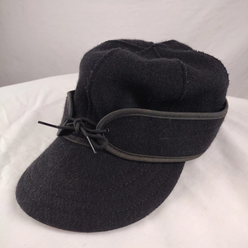 Gorra Stormy Kromer 7 1/4 Blizzard Kap negra de lana Foto 1 de 4