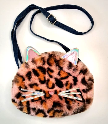 Нечеткий леопард печать Kitty Cat сумочка через плечо 8 x 6» сумка - Изображение 1 из 4