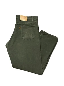 Vintage Levis Orange Tab 555 Green Denim Jeans made in USA 38x30 - Picture 1 of 8