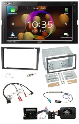 JVC DAB Lenkrad 2DIN Bluetooth USB Autoradio für Opel Tigra Corsa C Meriva grau - Bild 1 von 4