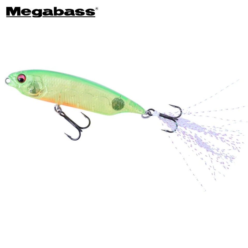 MEGABASS Topwater WTD Slow Sinking Lure KARASHI 59mm/5.3g GP Clear Lime Chart - Bild 1 von 1