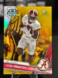 2023 Bowman Chrome U 1st Gold Refractor Kobe Prentice /50 Alabama SSP - Bild 1 von 2