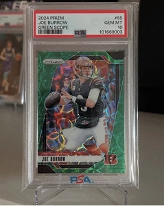 2024 Joe Burrow Prizm Green Scope /75 PSA 10 POP 5! Cincinnati Bengals - Bild 1 von 2