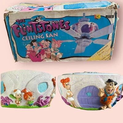Vtg The Flintstones Ceiling Fan Opened Box Never Used 42” Madison Avenue 3 Speed - Image 1 of 4