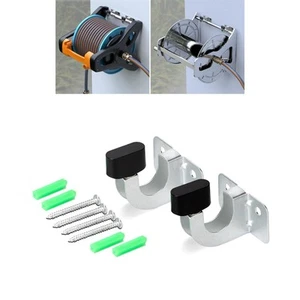 Garden Hose Reel Wall Mounted Hangers Easy Installation Multifunctional Brackets - Picture 1 of 7