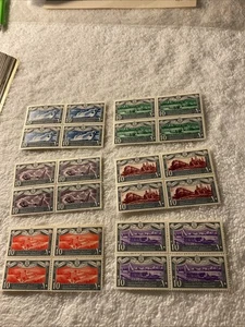 Egypt.(-1959-)-Scott #467-472-FOREIGN EGYPT RAILROAD SET of Blocks x 4-MNH-#228 - Picture 1 of 1