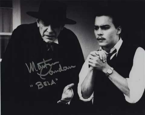 MARTIN LANDAU BW SIGNED AUTOGRAPHED 8X10 PHOTO ED WOOD WITH JOHNNY DEPP Cover
