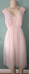 Vintage Vanity Fair Pink Lace and Chiffon Nightgown Size 36 - Picture 1 of 5