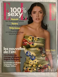 Elle French Magazine 2 Aout 1999 Salma Hayek Regine Deforges Fashion - Imagen 1 de 1